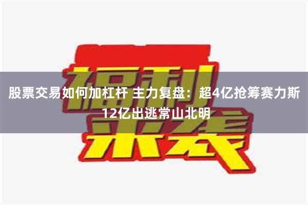 股票交易如何加杠杆 主力复盘：超4亿抢筹赛力斯 12亿出逃常山北明