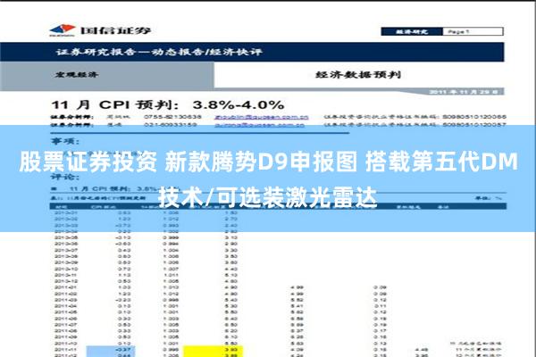 股票证券投资 新款腾势D9申报图 搭载第五代DM技术/可选装激光雷达