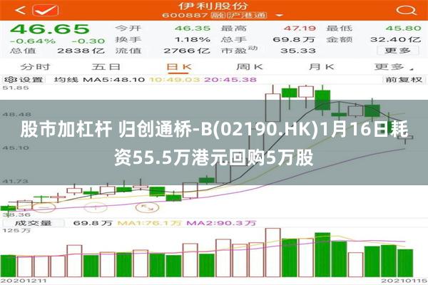 股市加杠杆 归创通桥-B(02190.HK)1月16日耗资55.5万港元回购5万股